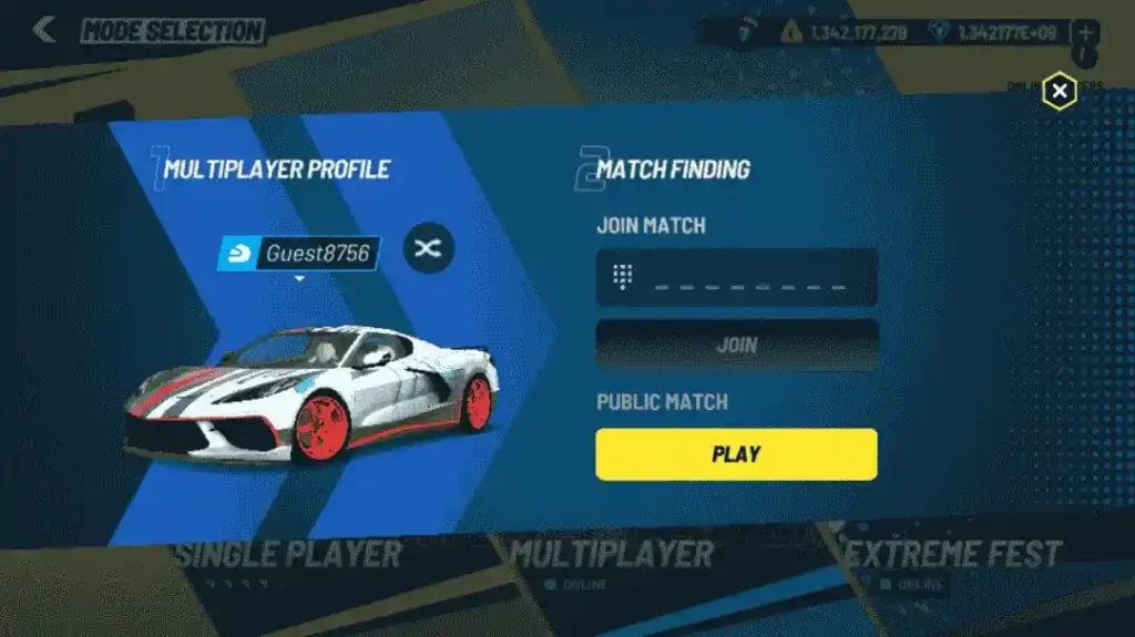 Multiplayer Mode in Extreme Car Driving Simulator Create the Multiplayer Mode Profile